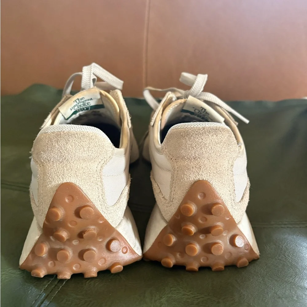 New Balance Beige and Green Women's Sneakers - Picture 3 of 7
